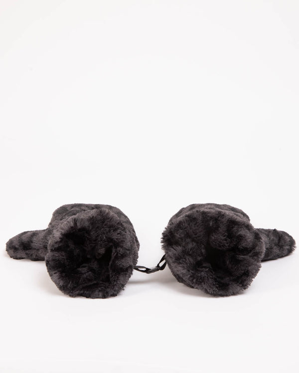 Slate Leopard Ultra Soft Plush Mittens | Cozy Winter Accessories ...