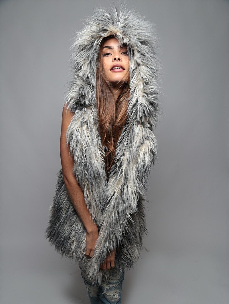 Mongolian Alpaca Faux Fur Vest on Female