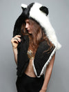Exterior and Interior View of Moon Wolf Shawl SpiritHood 