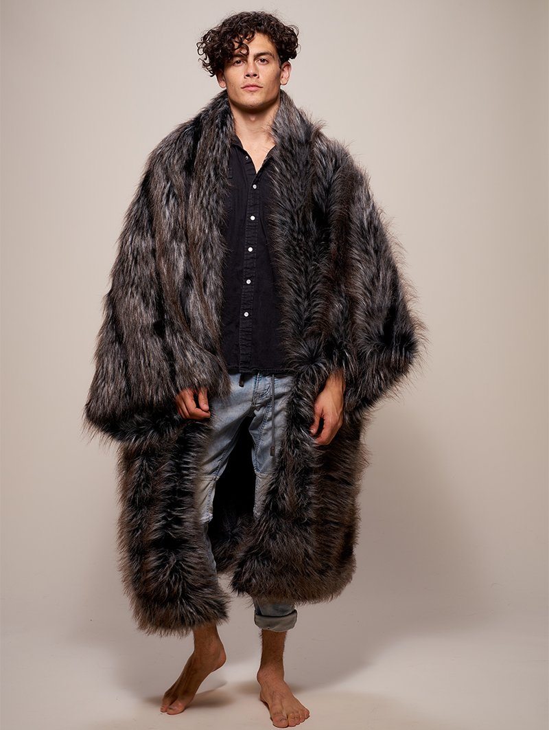 Night Fox Faux Fur Throw on Male Model