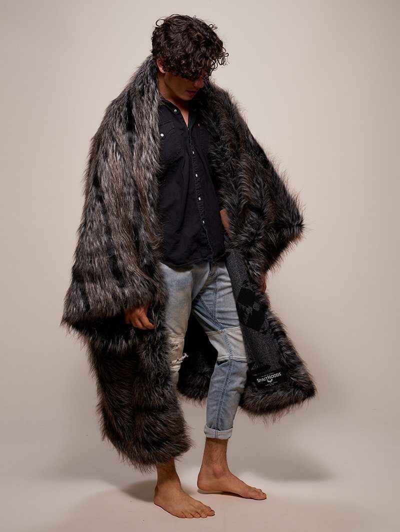Night Fox Throw Wrapped Around Male 