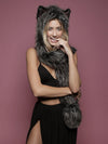 Hooded Faux Fur with Night Fox Galaxy CE Design