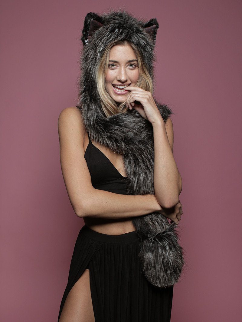 Hooded Faux Fur with Night Fox Galaxy CE Design