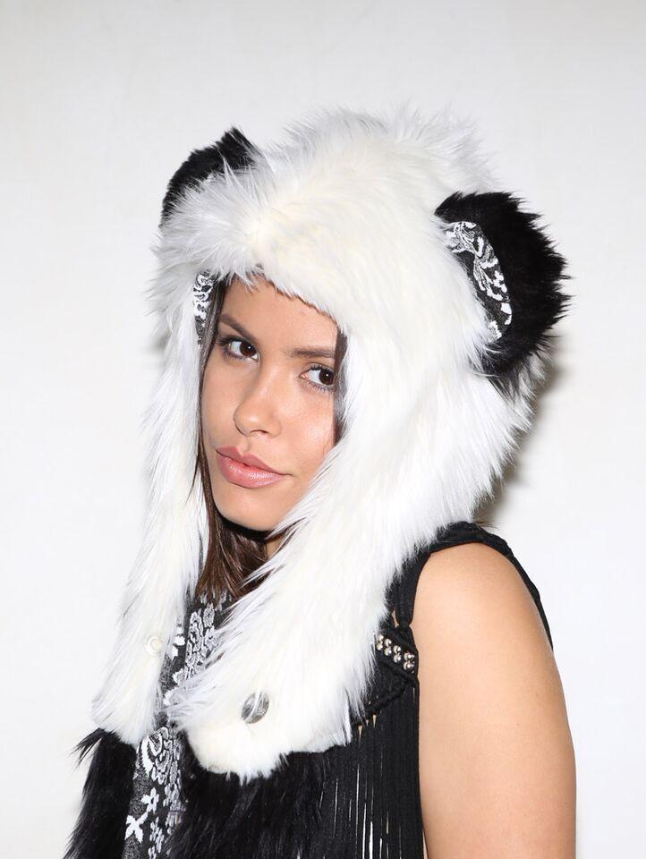 Panda Faux Fur with Hood