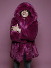 Limited Edition Summer Sunset Faux Fur Coat with Hood