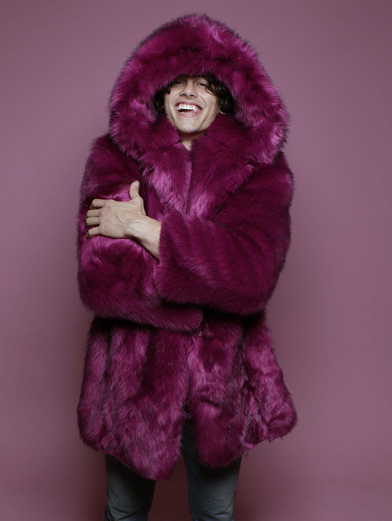 Limited Edition Summer Sunset Faux Fur Coat with Hood