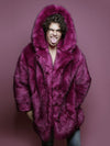 Limited Edition Summer Sunset Hooded Faux Fur Coat 