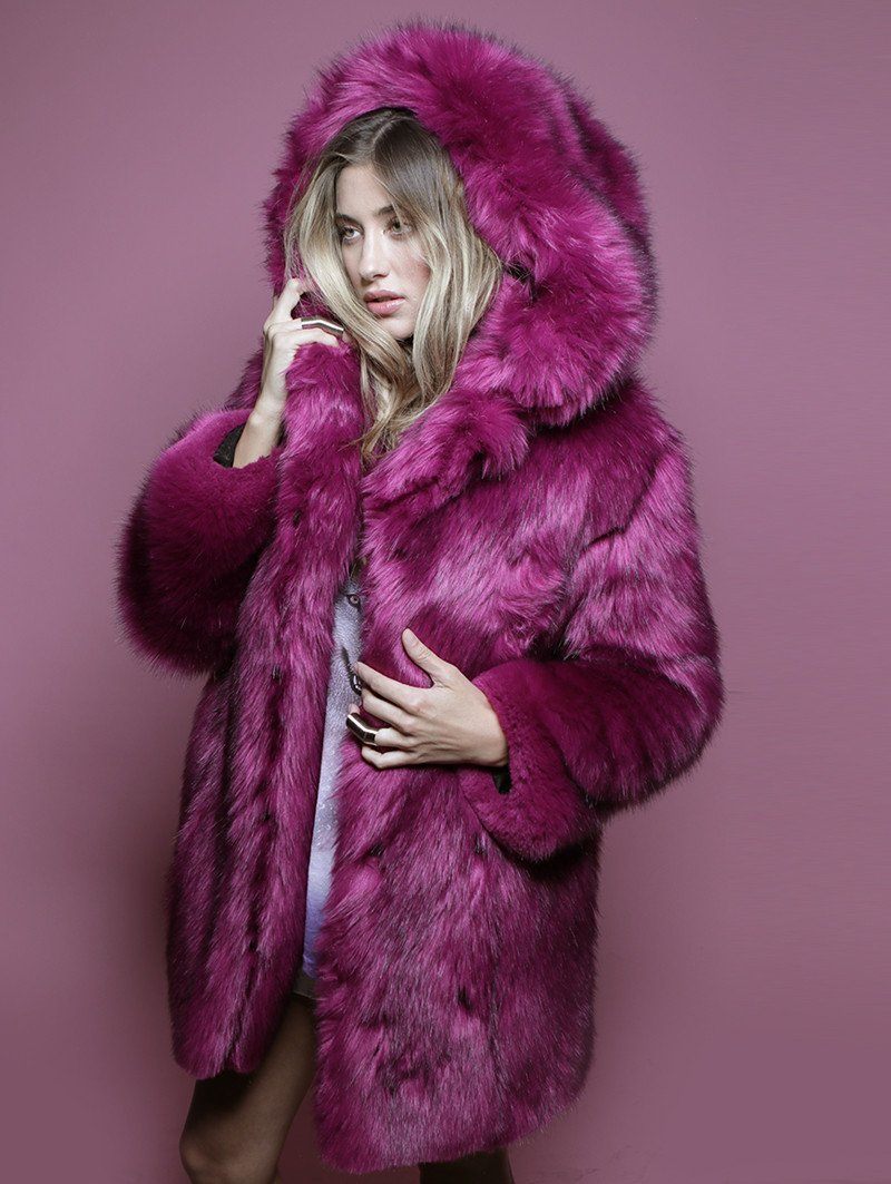 Limited Edition Summer Sunset Faux Fur Coat Spirithoods Wrap Yourself in Luxury SpiritHoods