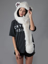 CE SpiritHood in Polar Bear Design on Woman