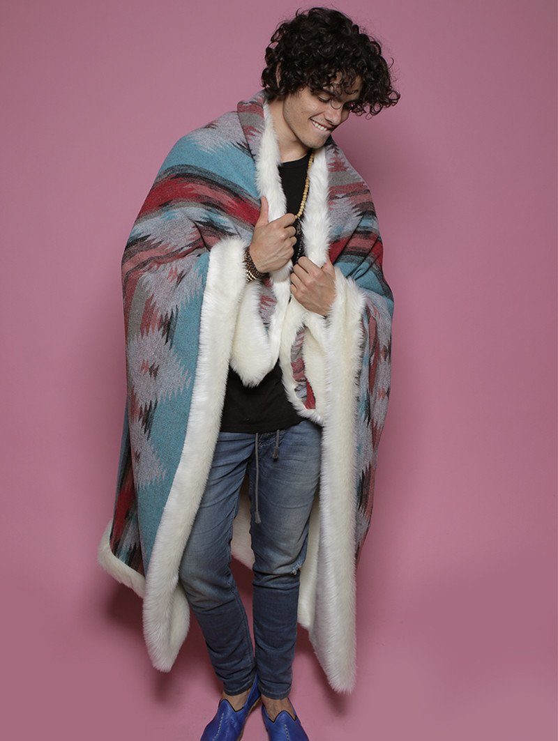 Polar Bear Faux Fur Throw on Man