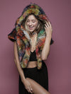 Parrot Shawl on Female Model