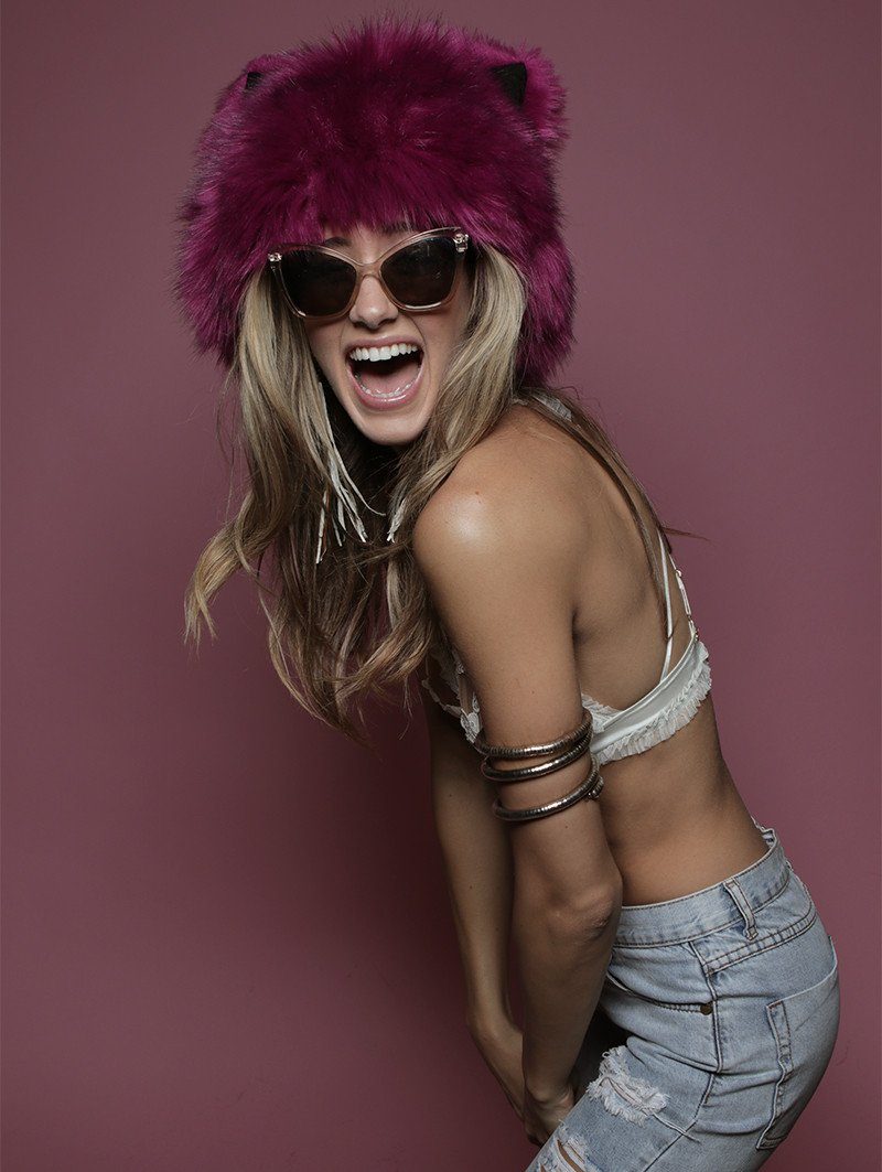 Limited Edition SpiritHood in Pink Pussy Meow Design on Woman