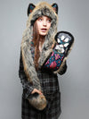 Red Wolf Dia De Los Muertos Collector SpiritHood on Female Model