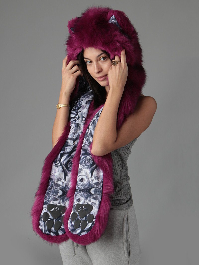 Rose Wolf Hooded Faux Fur