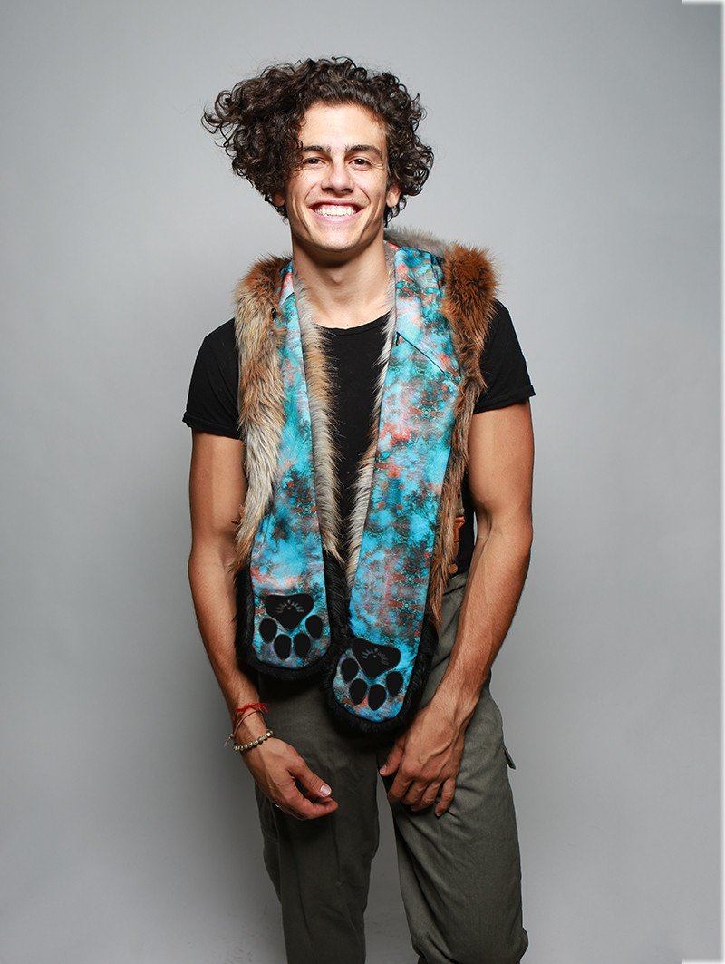 Man wearing faux fur Red Fox 2.0 Collector Edition SpiritHood, front view 6