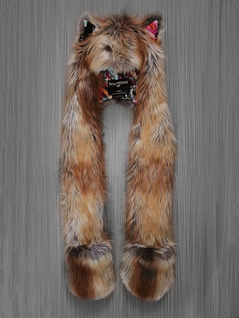 Limited Edition Red Fox Floral SpiritHood Liner Detail