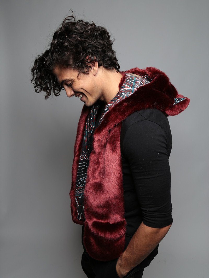 Red Spotted Fire Wolf Collectors Edition SpiritHood on Male