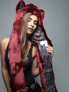 Female Wearing Spotted Fire Wolf SpiritHood