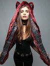 Red Spotted Fire Wolf Collectors Edition SpiritHood on Female