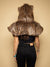 Back View of Savannah Cat Faux Fur SpiritHoods Shawl with Hood