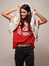 Siberian Snow Leopard Hooded Faux Fur Shawl 