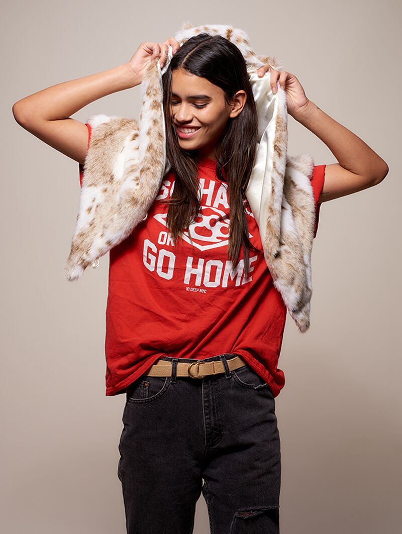 Siberian Snow Leopard Shawl SpiritHood Luxurious Warmth SpiritHoods