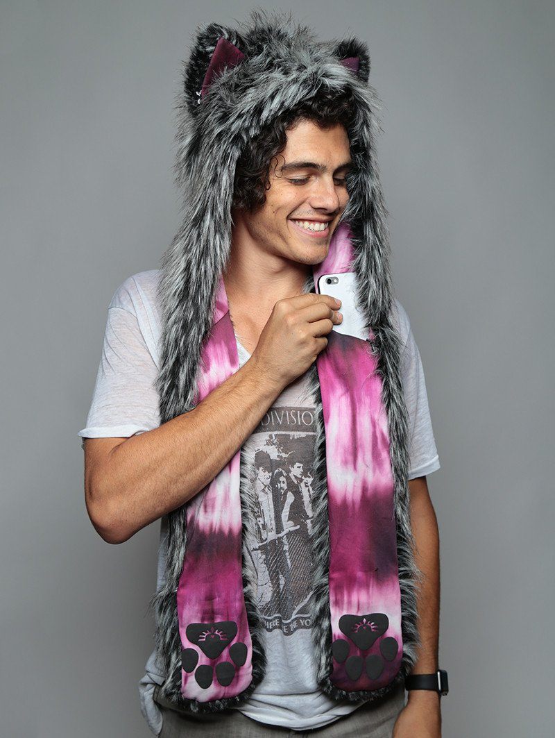 Black and Grey Siberian Wolf Collector Edition SpiritHood on Male