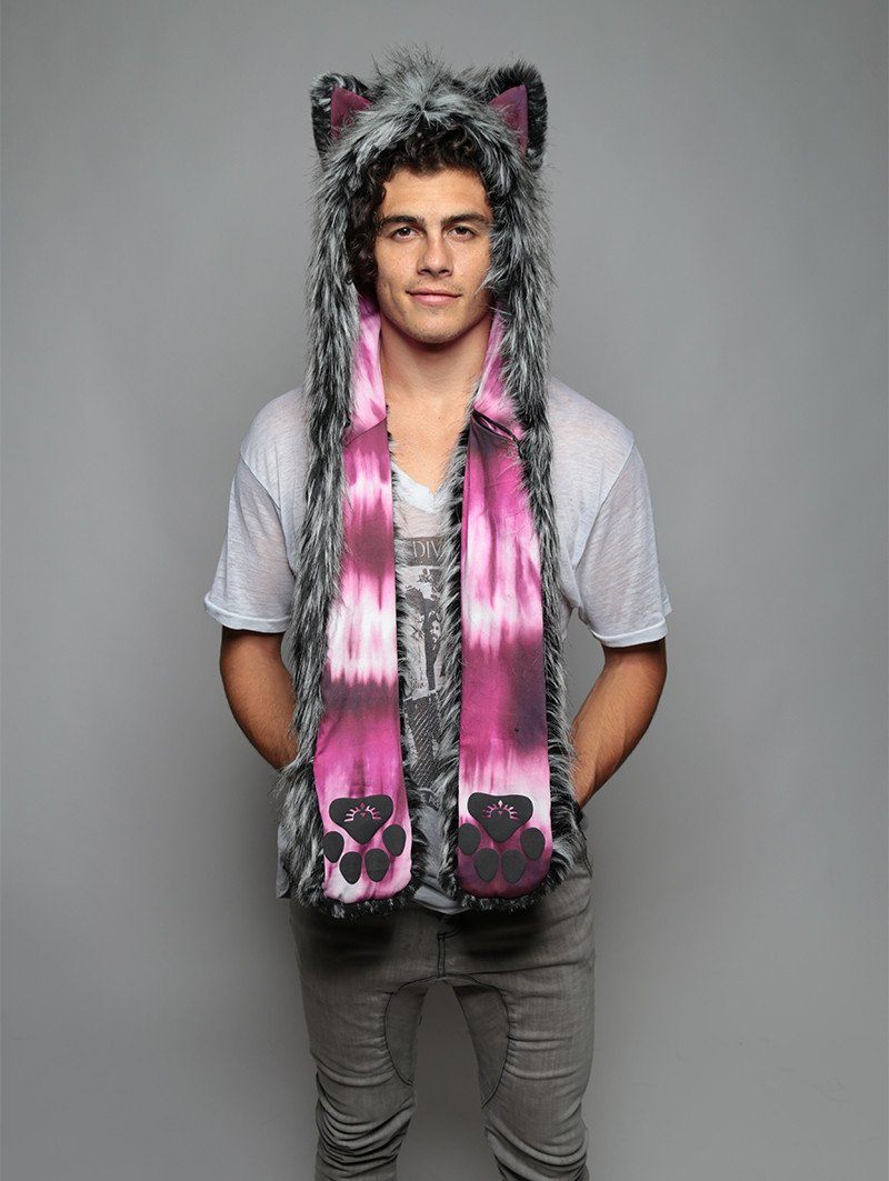 Black and Grey Siberian Wolf Collector Edition SpiritHood on Male