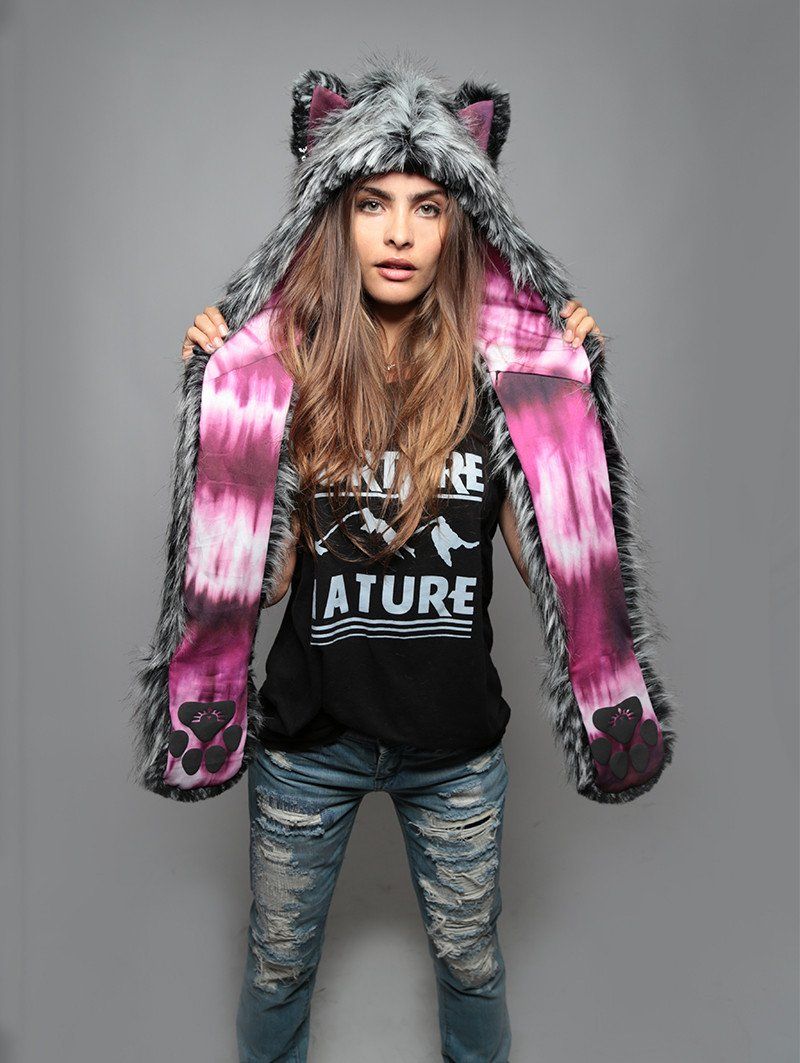 Female Wearing Siberian Wolf Collector Edition SpiritHood