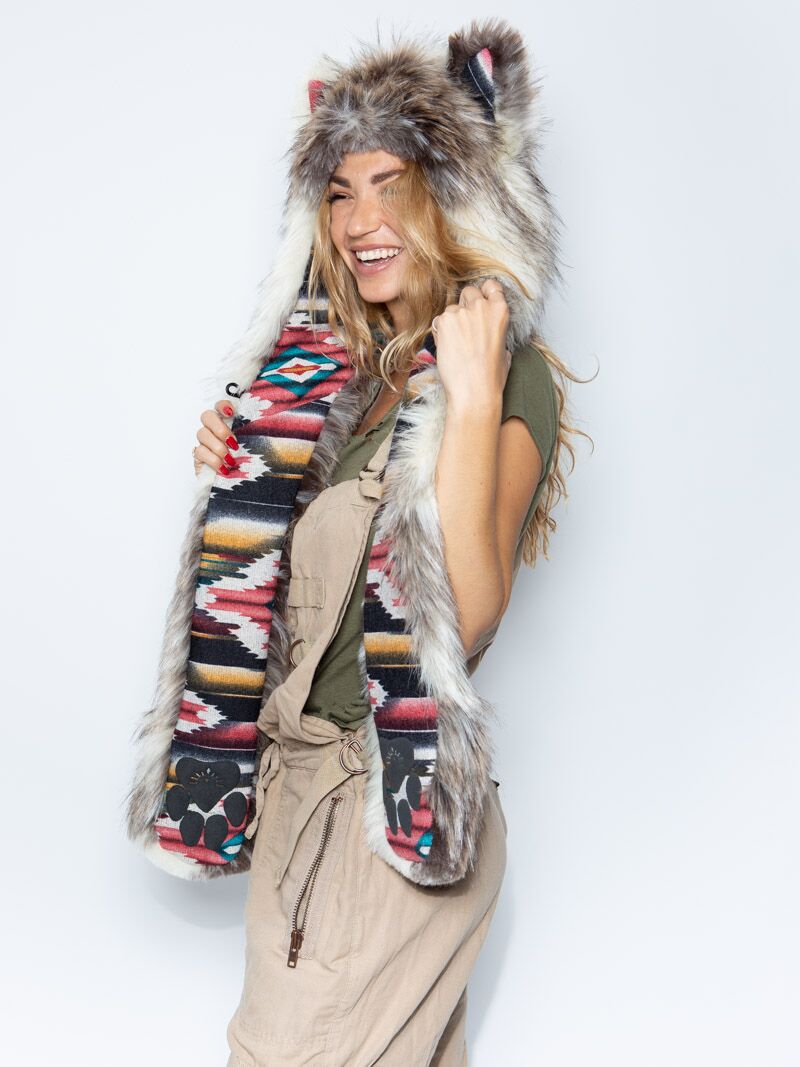Sedona Wolf Collector Edition Hooded Faux Fur