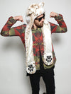 Siberian Snow Leopard Faux Fur Hood on Male Model