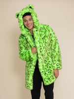 Neon Green Leopard Classic Collector Edition Faux Fur Coat | Men's