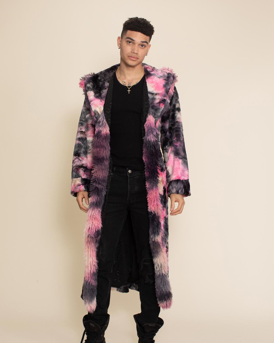 Ink Spotted Leopard Classic Collector Edition Faux Fur Style Robe | Men&#39;s