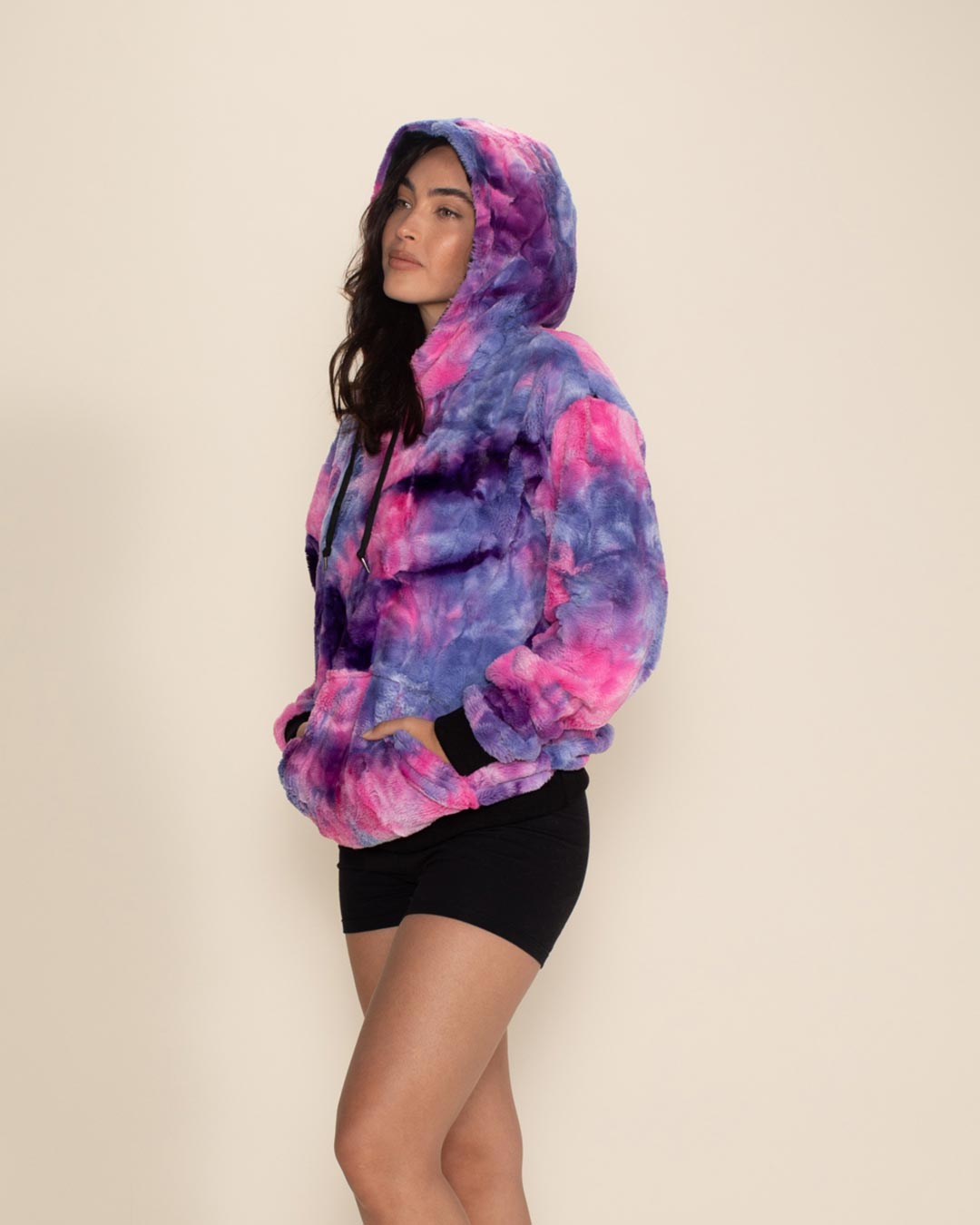 Cotton Candy Kitty Hooded ULTRA SOFT Faux Fur Hoodie | Women&#39;s