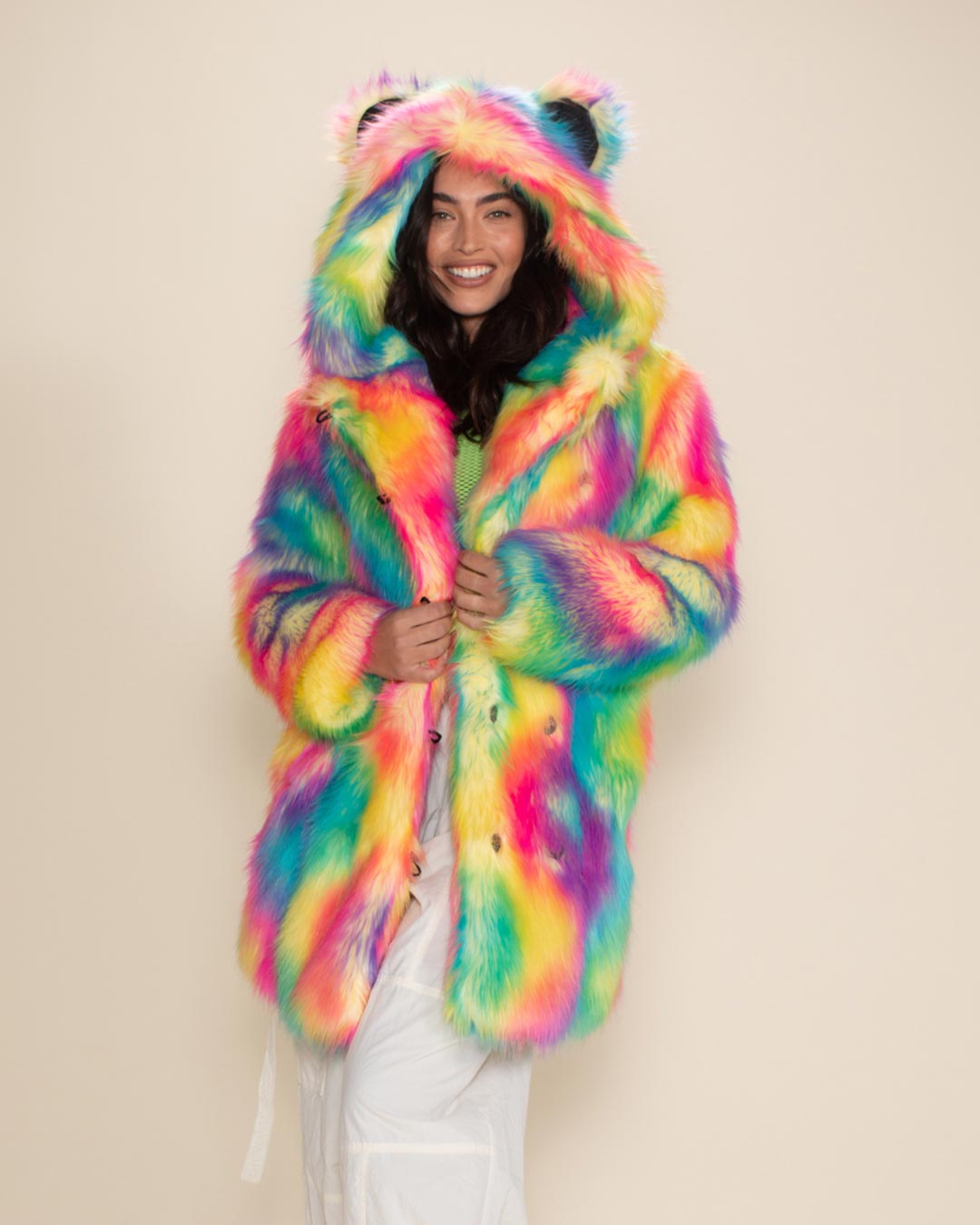 Rainbow Bear Classic Collector Edition Faux Fur Coat | Women&#39;s