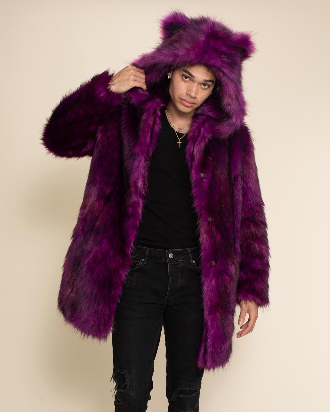 Purple Panther Classic Faux Fur Coat | Men&#39;s