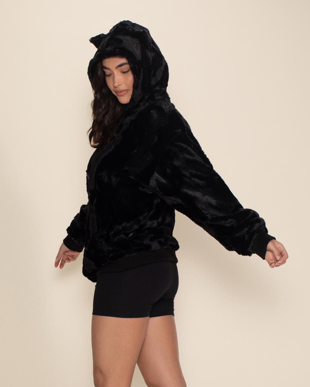 Black Panther Classic ULTRA SOFT Faux Fur Hoodie | Women&#39;s