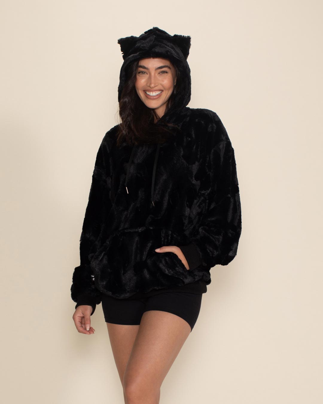 Black Panther Classic ULTRA SOFT Faux Fur Hoodie | Women&#39;s