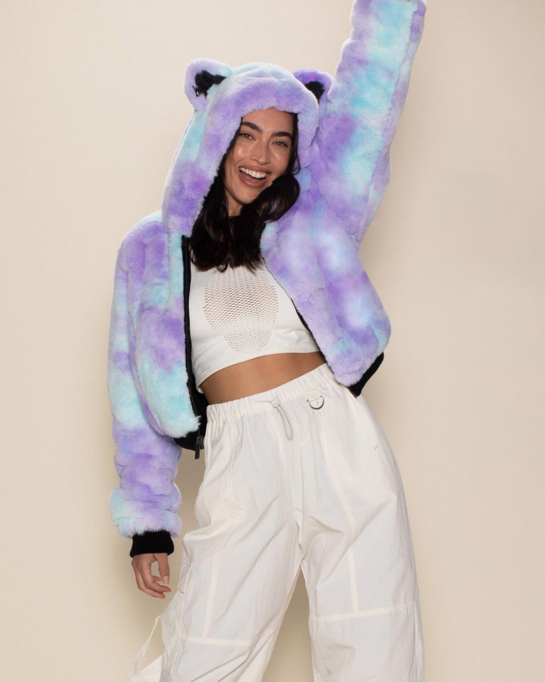 Mer-Kitty Classic Collector Edition Faux Fur Cropped Jacket | Women's