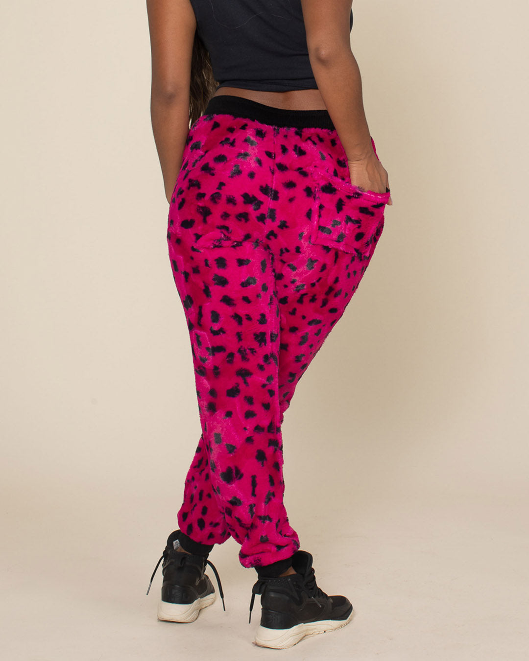 Pink Cheetah ULTRA SOFT Faux Fur Sweatpants | Women&#39;s
