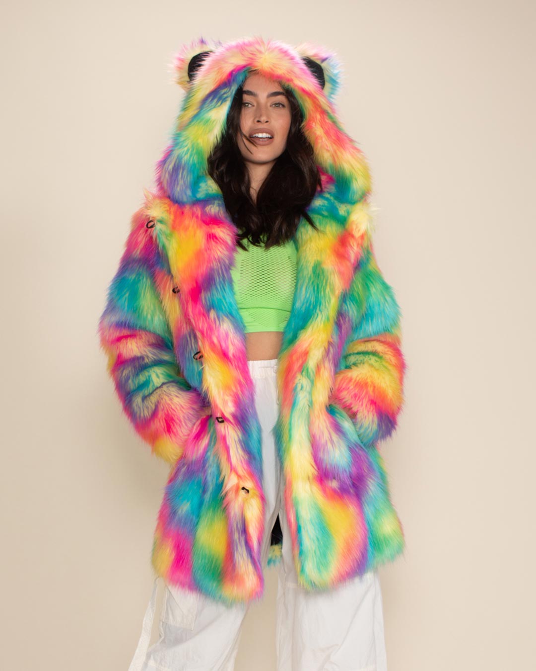 Rainbow Bear Classic Collector Edition Faux Fur Coat | Women&#39;s