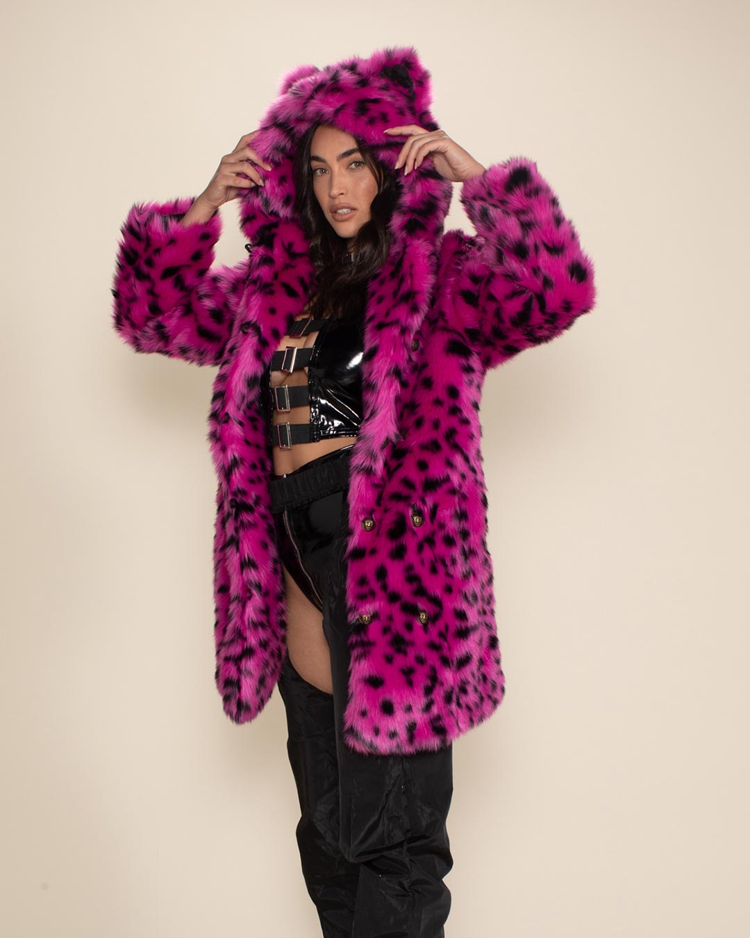 Pink Cheetah Classic Collector Edition Faux Fur Coat | Women&#39;s