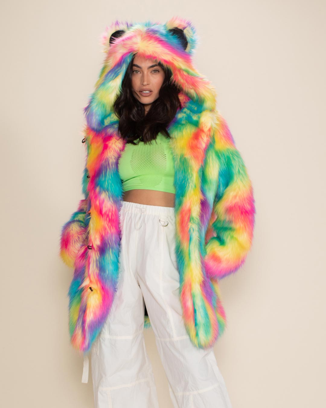 Rainbow Bear Classic Collector Edition Faux Fur Coat | Women's