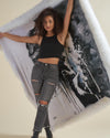 Artist Edition Lora Zombie The One You Feed White Wolf Faux Fur Throw