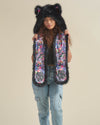 *Almost Purfect* Graffiti Wolf Luxe Faux Fur Hood