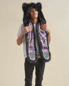 *Almost Purfect* Graffiti Wolf Luxe Faux Fur Hood