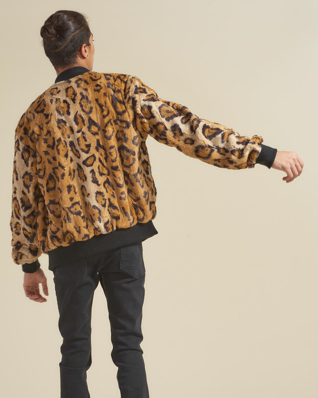 Cheetah Faux Bomber Jacket | Men's - SpiritHoods