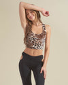 Arabian Leopard Velvet Crop Tank Top | Women's