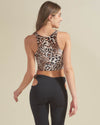 Arabian Leopard Velvet Crop Tank Top | Women's