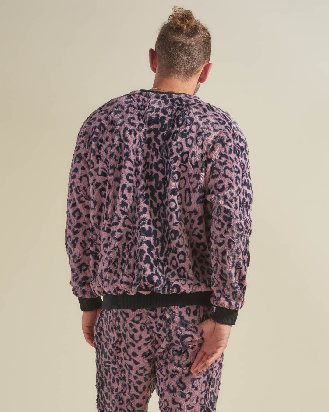 Lavender Leopard ULTRA SOFT Faux Fur Sweatpants | Men&#39;s